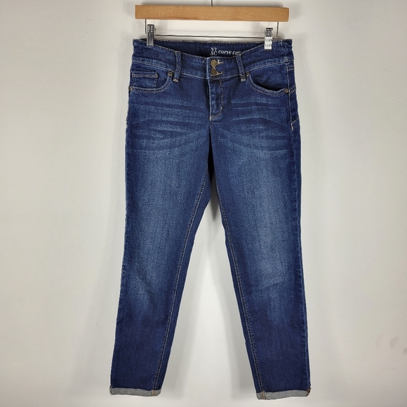 New york & Company Curve Creator Cuffed Mid Rise Skinny Jeans - Picture 1 of 9